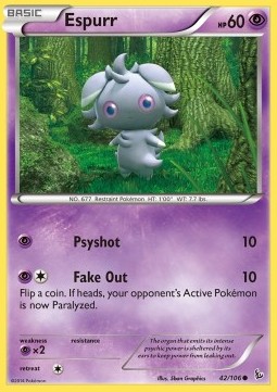 Espurr [Reverse Holo] Pokemon Flashfire #42/106