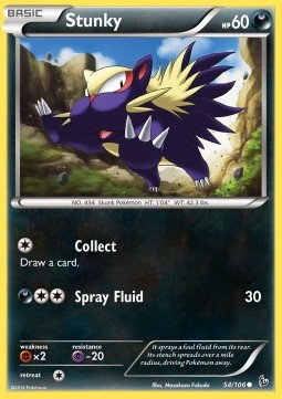 Stunky [Reverse Holo] Pokemon Flashfire #54/106