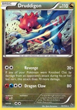 Druddigon Pokemon Flashfire #70/106