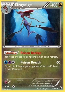 Dragalge [Reverse Holo] Pokemon Flashfire #71/106
