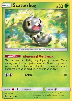 Scatterbug [Reverse Holo] Pokemon Forbidden Light #5/131