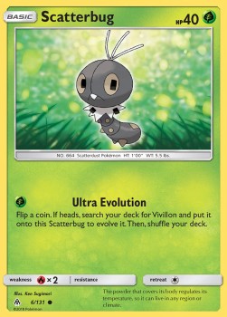 Scatterbug [Reverse Holo] Pokemon Forbidden Light #6/131