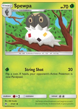 Spewpa [Reverse Holo] Pokemon Forbidden Light #7/131