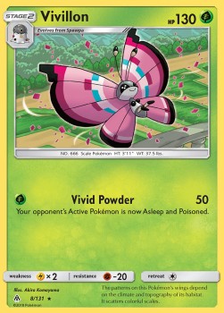 Vivillon [Reverse Holo] Pokemon Forbidden Light #8/131