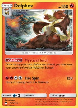 Delphox Pokemon Forbidden Light #17/131
