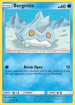 Bergmite Pokemon Forbidden Light #29/131