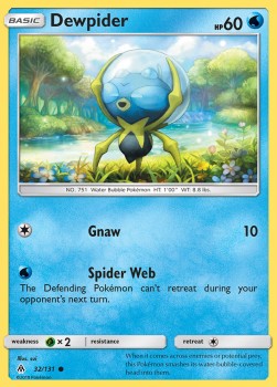 Dewpider Pokemon Forbidden Light #32/131