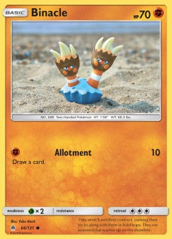 Binacle Pokemon Forbidden Light #66/131