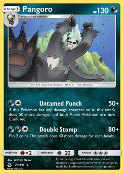 Pangoro [Reverse Holo] Pokemon Forbidden Light #78/131