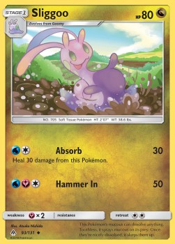 Sliggoo [Reverse Holo] Pokemon Forbidden Light #93/131