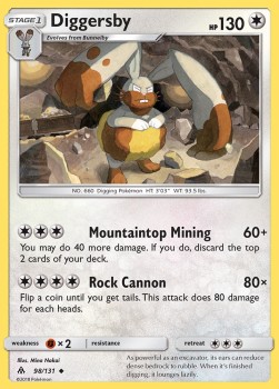 Diggersby [Reverse Holo] Pokemon Forbidden Light #98/131