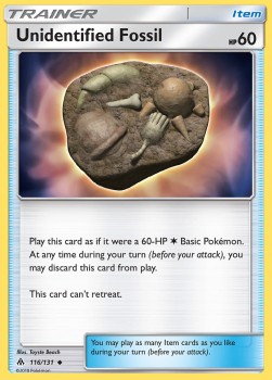 Unidentified Fossil Pokemon Forbidden Light #116/131