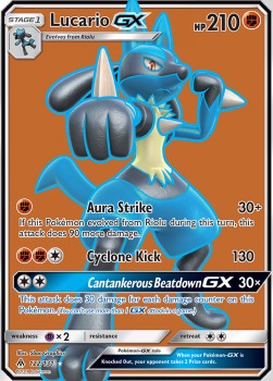 Lucario GX Pokemon Forbidden Light #122/131