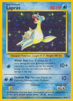 Lapras [1st Edition] Pokemon Fossil #10/62