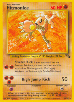 Hitmonlee [1999-2000] Pokemon Fossil #22/62
