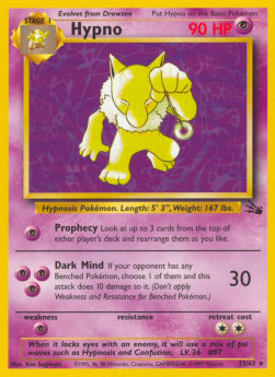Hypno Pokemon Fossil #23/62