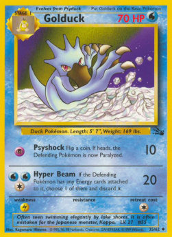 Golduck [1st Edition] Pokemon Fossil #35/62