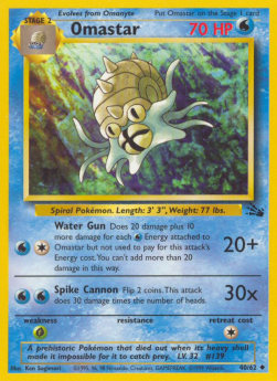 Omastar Pokemon Fossil #40/62