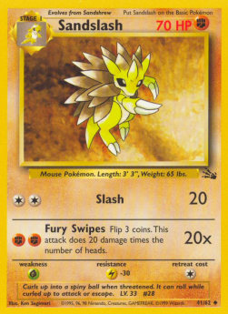 Sandslash [1st Edition] Pokemon Fossil #41/62