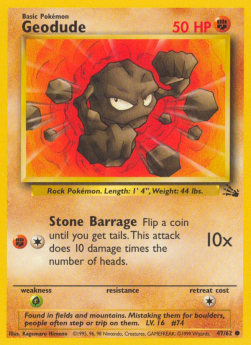 Geodude [1999-2000] Pokemon Fossil #47/62