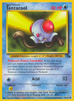 Tentacool [1st Edition] Pokemon Fossil #56/62