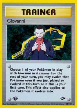 Giovanni [1st Edition] Pokemon Gym Challenge #18/132