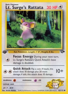 Lt. Surge's Rattata Pokemon Gym Challenge #85/132