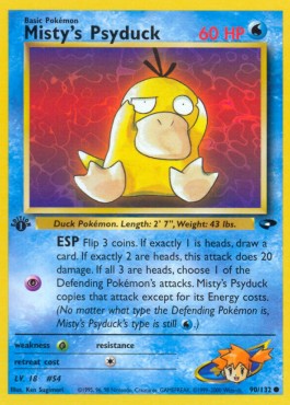 Misty's Psyduck [1st Edition] Pokemon Gym Challenge #90/132