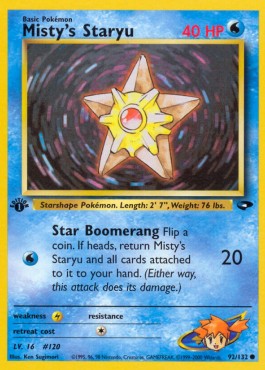 Misty's Staryu [1st Edition] Pokemon Gym Challenge #92/132