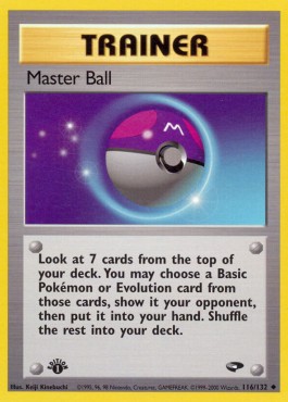 Master Ball [1st Edition] Pokemon Gym Challenge #116/132