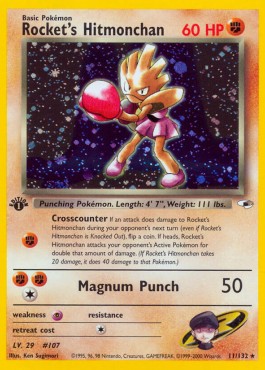 Rocket's Hitmonchan [Crosscounter | Magnum Punch] Gym Heroes #111