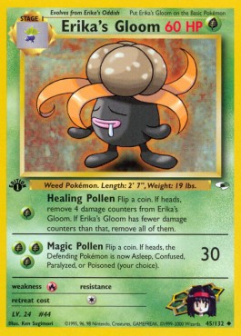 Erika's Gloom [1st Edition] Pokemon Gym Heroes #45/132