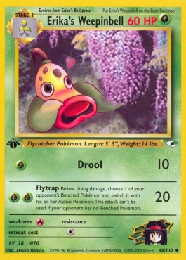 Erika's Weepinbell Pokemon Gym Heroes #48/132
