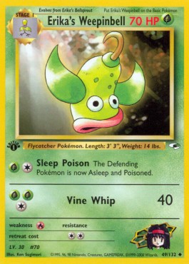 Erika's Weepinbell [1st Edition] Pokemon Gym Heroes #49/132
