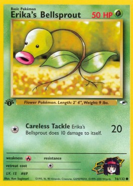 Erika's Bellsprout [1st Edition] Pokemon Gym Heroes #76/132