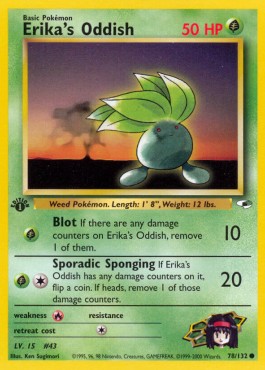 Erika's Oddish Pokemon Gym Heroes #78/132
