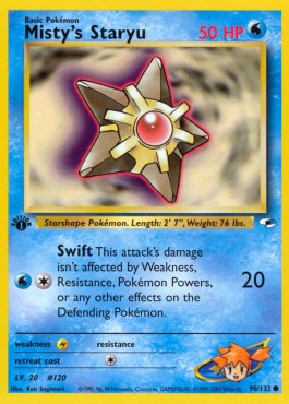 Misty's Staryu [1st Edition] Pokemon Gym Heroes #90/132