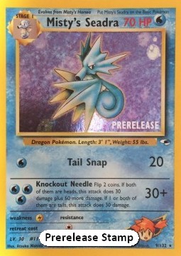 Misty's Seadra Pokemon Gym Heroes #9/132