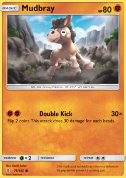 Mudbray Pokemon Guardians Rising #75/145