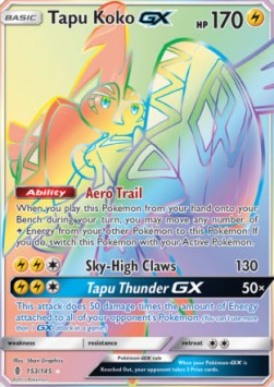 Tapu Koko GX Pokemon Guardians Rising #153/145