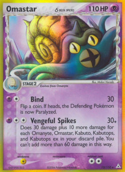 Omastar Pokemon Holon Phantoms #13/110