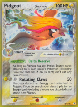 Pidgeot [Reverse Holo] Pokemon Holon Phantoms #14/110