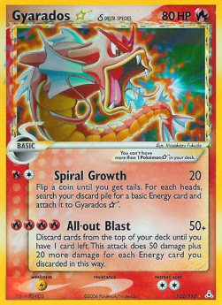 Gyarados [Gold Star] Pokemon Holon Phantoms #102/110