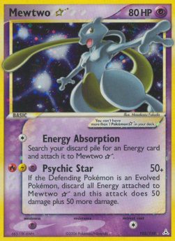 Mewtwo [Gold Star] Pokemon Holon Phantoms #103/110