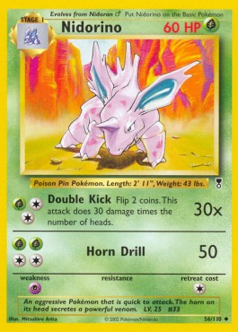 Nidorino [Reverse Holo] Legendary Collection #56/110