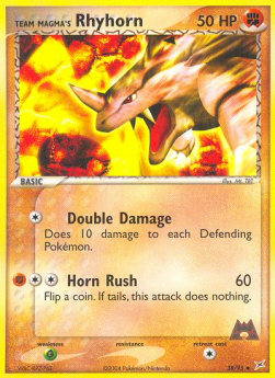Team Magma's Rhyhorn EX Team Magma vs Team Aqua #38