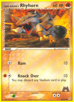 Team Magma's Rhyhorn EX Team Magma vs Team Aqua #68