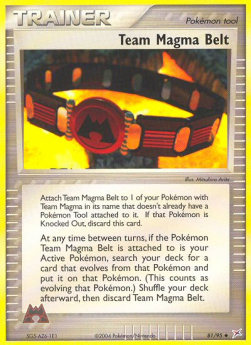 Team Magma Belt EX Team Magma vs Team Aqua #81