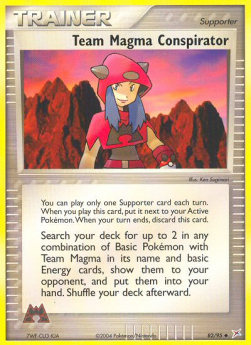 Team Magma Conspirator EX Team Magma vs Team Aqua #82