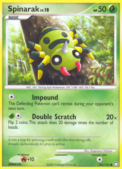 Spinarak Lv.18 Mysterious Treasures #103/123